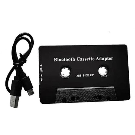 Universal Kassett Bluetooth 5.0 Audio Bilband Aux Stereo Adapter med Mikrofon kompatibel med Telefon MP3 AUX-kabel