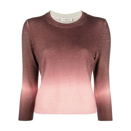 Tory Burch, Round-neck Knitwear Różowy, Kobieta, Rozmiar: L
