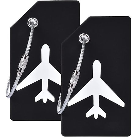 2 stk. Silikon Bagagemærker med Navne-ID-kort - Perfekt til Hurtig Identifikation af Bagage