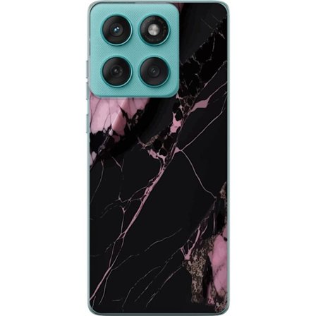 Kompatibelt Mobilskal till Motorola Edge 60 Fusion Svart rosa marmor