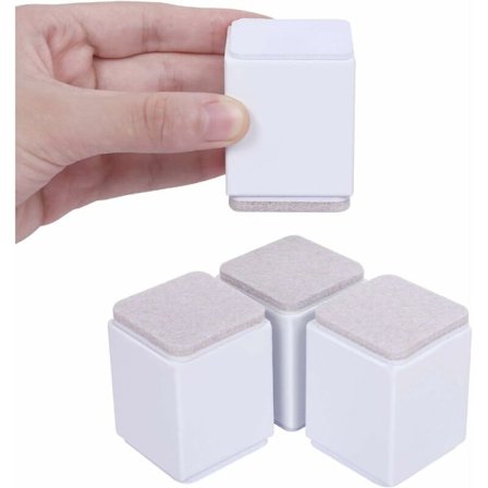 Møbelforhøyere - 4 stk. - hvite