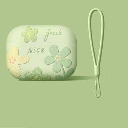 iPhone AirPods 4. generation, TPU beskyttelsesetui, bluetooth høretelefonetui, grøn