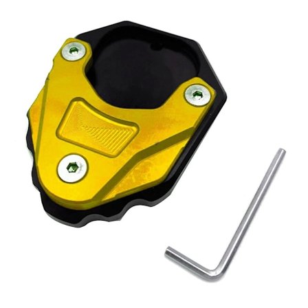 Til C400GT C400X Motorcykel Fod Sidestøtte Pad Plade Støtteben Forstørrer Støtte Forlænger Sort+Gul