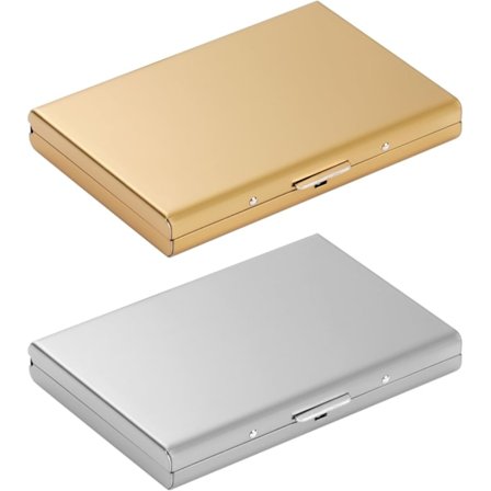 Metallkortlommebok med kortspor, ultratynn rustfritt stål, beste kortbeskytter med 6 PVC-spor