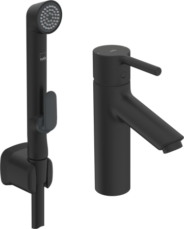 Oras Optima 2606AF-33 Tvättställsblandare med handdusch, matt svart, Badrum
