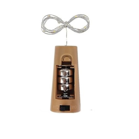 Flaskelys med korkprop - 12 stk.