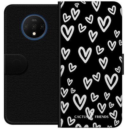 Kompatibel Tegnebogsetui til OnePlus OnePlus 7T Cactus and Friends - Handdrawn Love Chaos