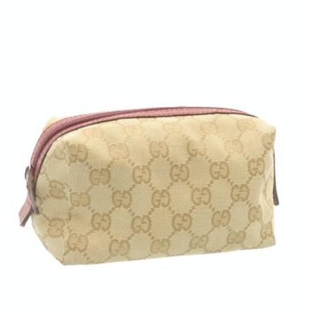 Gucci Vintage, Pre-owned Pouch Beige, Dames, Maat:ONE Size,leer