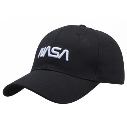 2 st NASA-logotyp broderad cap - Unisex justerbar lastbilshatt för jakt, fiske, utomhusaktiviteter Black Design One Size