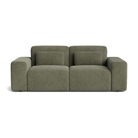 Messina 2.5 personers sofa - Ribcord Grøn - 212x107x80 - Sofa