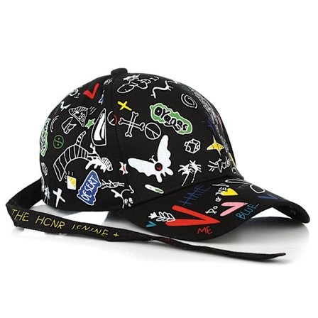 Unisex Graffiti Baseball Cap, K-pop Boys Outdoor Snapback Hat, Dad Hat, Trucker hat för män och kvinnor