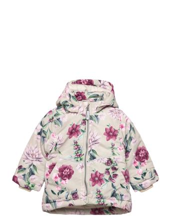 Nmfmaxi Jacket Flower Lara Toppatakki Monivärinen/Kuvioitu Name It