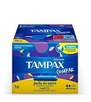 Tampax Compak Regular 16 Assorbenti Interni Flussi Da Leggeri a