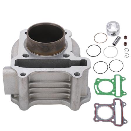 Sylinderstempelsett i stål med stempelringpakning for GY6‐60cc gokarter og scootere