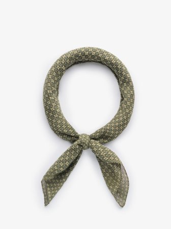 John Henric Men's Grünes Bandana Geometrisch Baumwolle Size Onesize