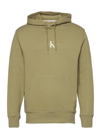 Monogram Logo Hoodie Hoodie Grön Calvin Klein Jeans