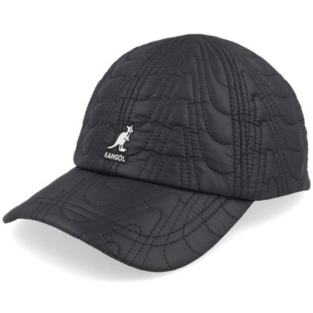 Kangol - Svart unconstructed Keps - Fun Puff Baseball Black Wave Dad Cap @ Hatstore