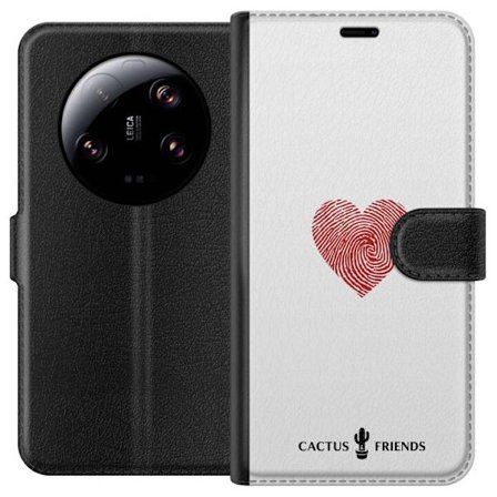 Kompatibel Tegnebogsetui til Xiaomi Xiaomi 13 Ultra Cactus and Friends - Fingerprint Love