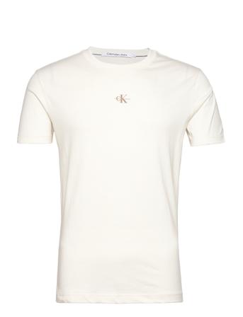 Micro Monologo Tee T-shirts Short-sleeved Hvit Calvin Klein Jeans