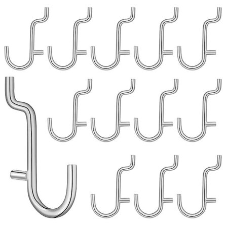 20 kpl Pegboard Koukut Ruostumaton Teräs Koukku Peg Board Korut Avaimet Näyttökoukut