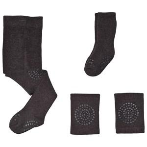 GoBabyGo Dark grey melange Crawling Gift Set - Clothing sets - 12-18 months - Grey