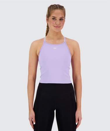 Strappy Ribbed Crop Top lavender / M