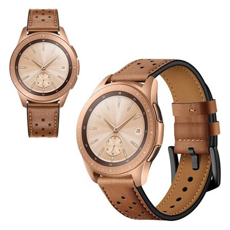 Samsung Galaxy Watch (42mm) ægte læder Urrem - Brun