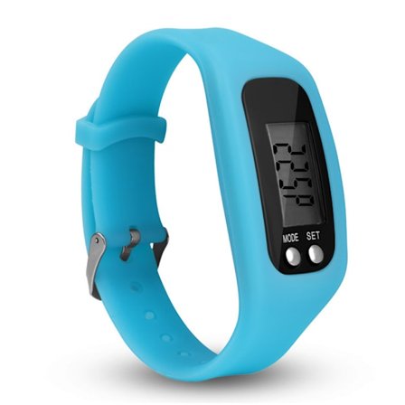 Smart skridttæller fitnessur armbånd til voksne og børn, lyseblå lyseblå 25*4*1.5cm