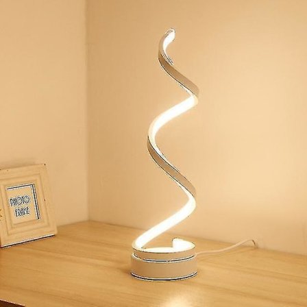 Led Spiral Desk Lamp Curved Desk Bedside Lamp Living Room Bedroom (US Regulations)