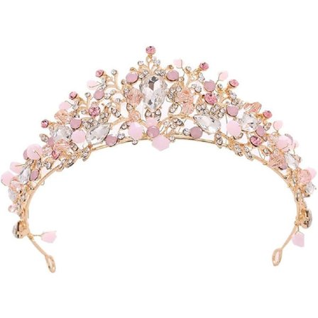 Krystal Tiara Prinsesse Kostume Krone Pandebånd Brude Bryllup Hårtilbehør Fødselsdag Kommunion Halloween Jul Kage Topper Klæd Dig Ud Cosplay Gave