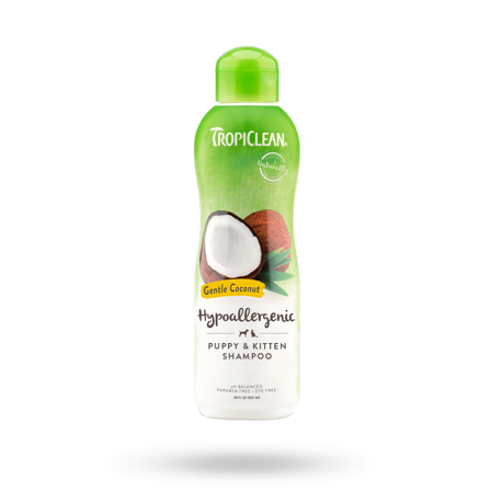 Tropiclean - Tropiclean Hypoallergenic Coconut Puppy & Kitten Sjampo 355 ml - Børster & Kammer, Sjampo & Balsam, Hårbånd & Hårstrikk på Doggie.no