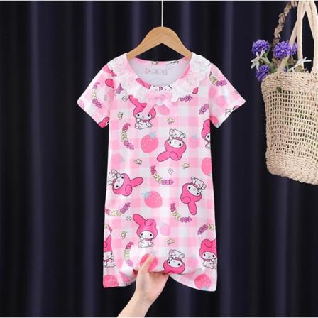 Tjejer Kuromi Melody Cinnamoroll Nattklänning Pyjamas Sovkläder Klänning #2 5-7Years