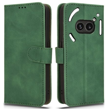 SKALO Nothing Phone (2a) Plus Matt PU-læderpungetui - Grøn