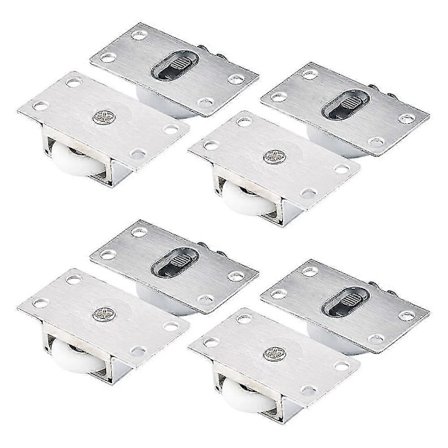 4 Par Garderobeskabsrullehjul Skydedørsrullehjul Skydeskabsruller Skabsrulle Dør ruller s202412241816