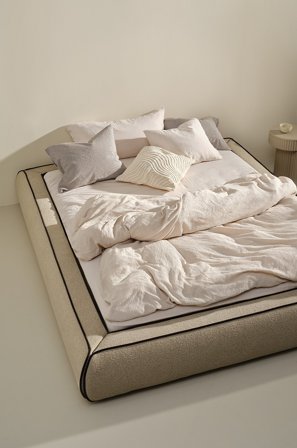 Jotex - Sengeramme 180 Cm Naturhvit/mørk blå - CANNA - Kjøp Sengerammer hos Jotex