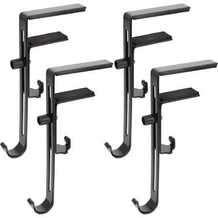 4 st justerbara längd julstrumpor krokar öppen spis dekorativa teleskopiska krokar, svart, ingen stans öppen spis krok