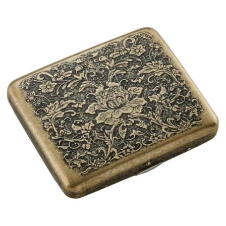 Klassisk sigarettetui i metall, retro sigarettetui, sigarettaske, sigarettfodral, sigarettbeholder, sigarettfodral i metall, bærbar vintage