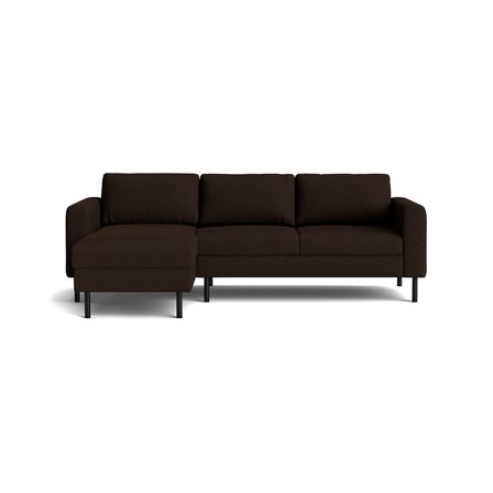 Oslo chaiselong sofa, vendbar - Cona Mørkebrun - 261x157x77 - Sofa, chaiselong - Mørkebrun Vendbar Chaiselong Sofa med Nozag Fjedre, PU Skum & Stål 