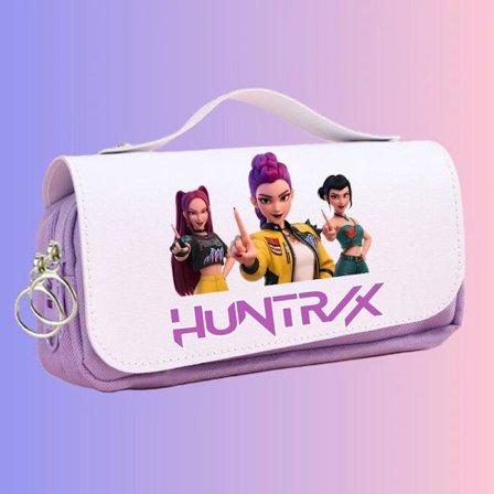 KPOPl Dæmonjagt Pige Gruppe Penalhus Studenter Skrivebordsskuffe Stor Kapacitet Multifunktionel Penalhus ...