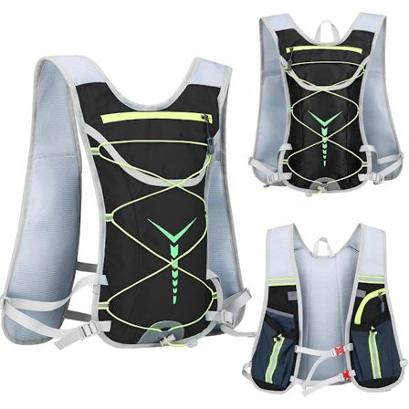 Letvægts Løbevest med Kop- og Telefonholder Justerbar Brystrem Reflekterende Hydreringsrygsæk