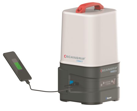 SCANGRIP AREA 10 CONNECT Arbetslampa med Bluetooth, utan batteri och laddare, Belysning