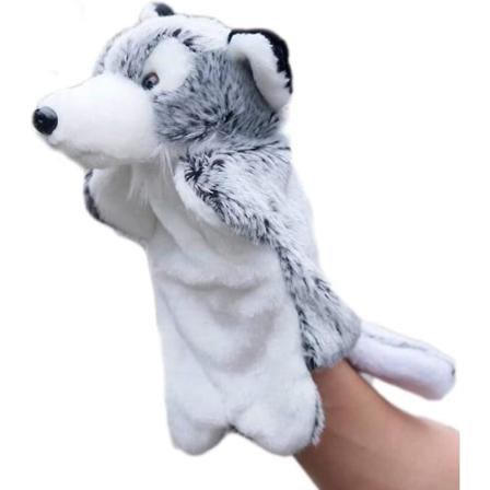 Mjuka Husky Handdockor Hund Plyschdjur Leksaker För Fantasifull Låtsaslek Strumpa Berättande - Snngv