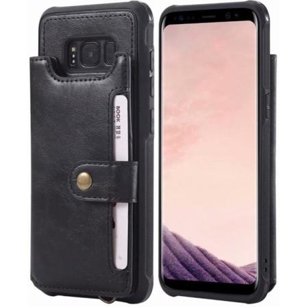Samsung S8 Multifunktionell Korthållare 4-FACK Winston Svart