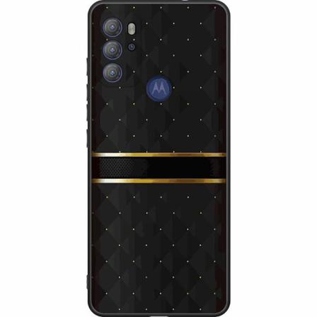 Motorola Moto G60s Svart Skal Golden Stripes