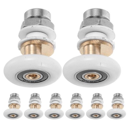 8 stk. skydedørsruller til brusekabine - 25 mm vandtætte nylon glasbrusekabinedørhjul glatte remskiveløbere - badeværelseshardwaredele til reparation 