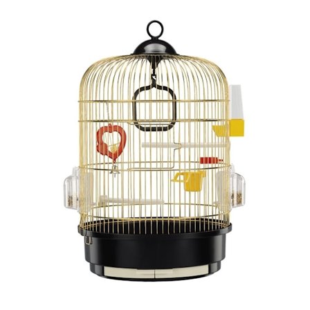 Lintuhäkki Regina 33x53cm, kultainen - pyöreä