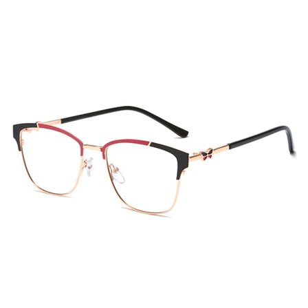 Anti-Blue Light Lasit Pyöreät silmälasit MUSTA PUNAINEN MUSTA PUNAINEN