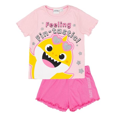 Baby Shark Girls Feeling Fin-Tastic Kort Pyjamas Set 12-18 Månader