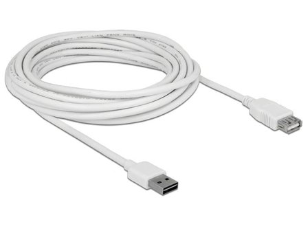 Delock Cable USB AM-AF 2.0 5m Easy-USB White