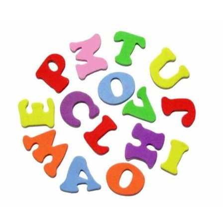 182 självhäftande skumbokstäver 2,5 till 3,8 cm